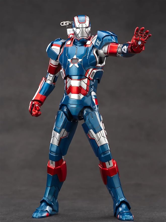 7 Inch Ironpatriot Action Figure (1/10 Scale) with Lots of Accessories,Exquisite Painting Collectible Toy