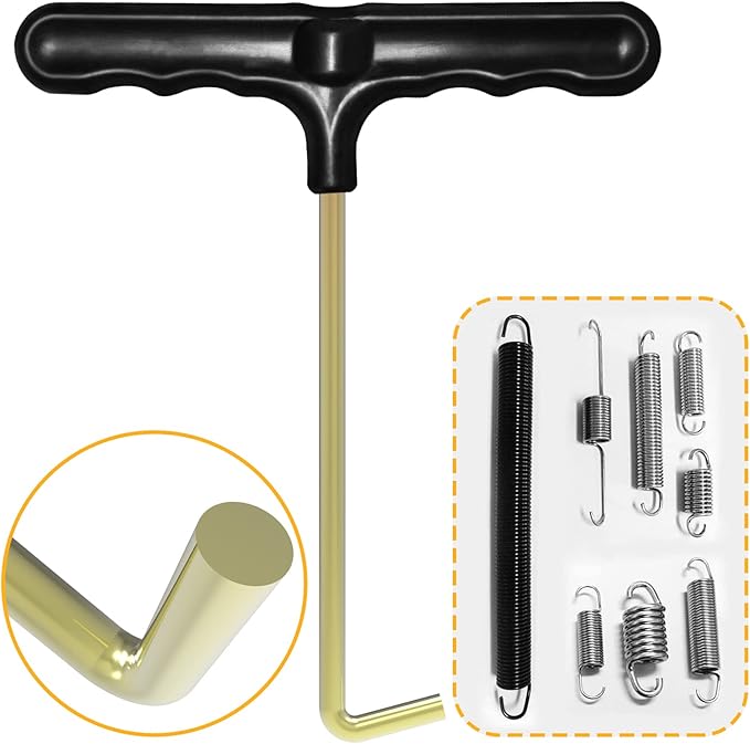 2 Pack Trampoline Spring Tool, Heavy Duty Spring Puller & Installation Hook with Comfortable Grip - Safe & Easy Removal Tool for Trampoline Repair and Assembly
