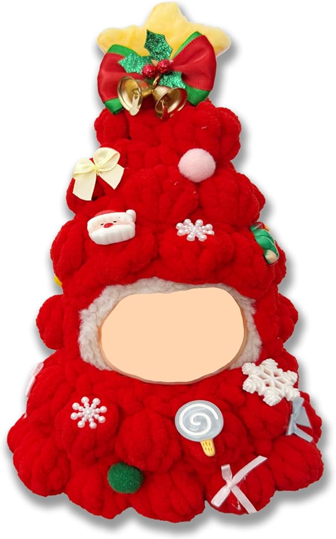 Designer Clothes for Dolls Accessories15cm /17cm Doll Clothing Set Replacement Pink Outfit 5Pcs Set (Red Christmas Tree Style)