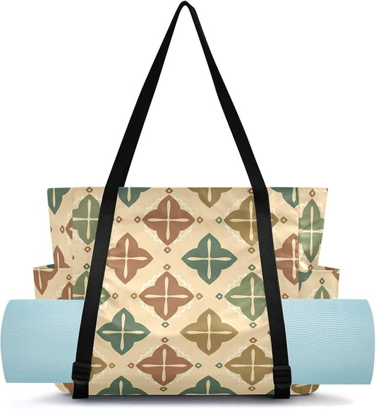 MCHIVER Yoga Bag for Women Men Large Yoga Mat Bag with Adjustable Strap Workout Bags Totes for Pilates Yoga Travel