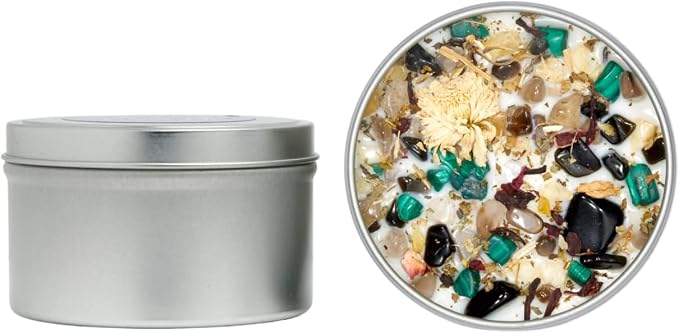 Scorpio Zodiac Candle (Oct. 23 - Nov. 21) - Soy Candle - All Natural Aromatherapy Candle - Scorpio Horoscope Candle - Crystal Candles - 8 oz Tin