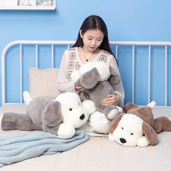 Plush Puppy Dog Stuffed Animal Dog Kids Plush Toy Pillow Hugging Pillow Plush Toy(Gray,50cm/19.6in)