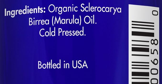 Zongle Therapeutics Organic, Marula Oil – 100% Pure, Marula Oil, for Face, Hair, 1 OZ