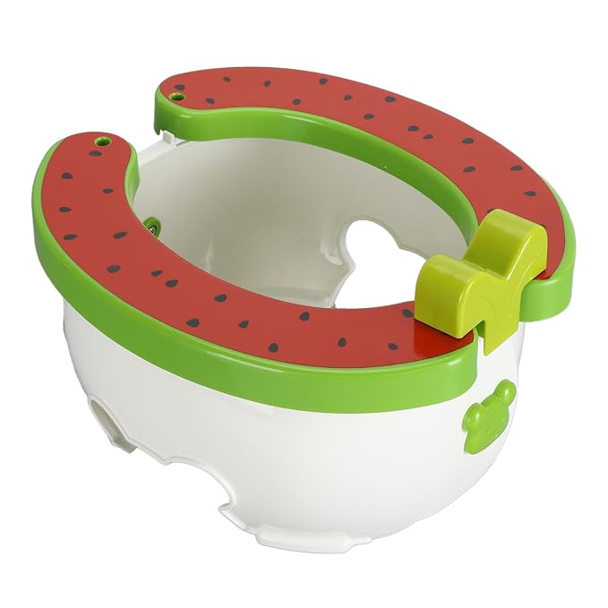 Yinhing Toddler Potty Training Toilet 2 in Foldable Portable Travel for Kids Green Compact Design Easy to Non Slip Base (Green)