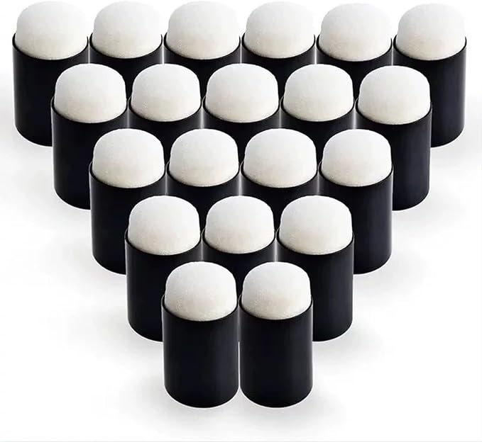 40 Pcs Kids Finger Painting Sponge Set – Art & Craft Tools for Children, Reusable Paint Dabbers, Drawing Sponges, Finger Daubers for Painting and DIY Art Projects