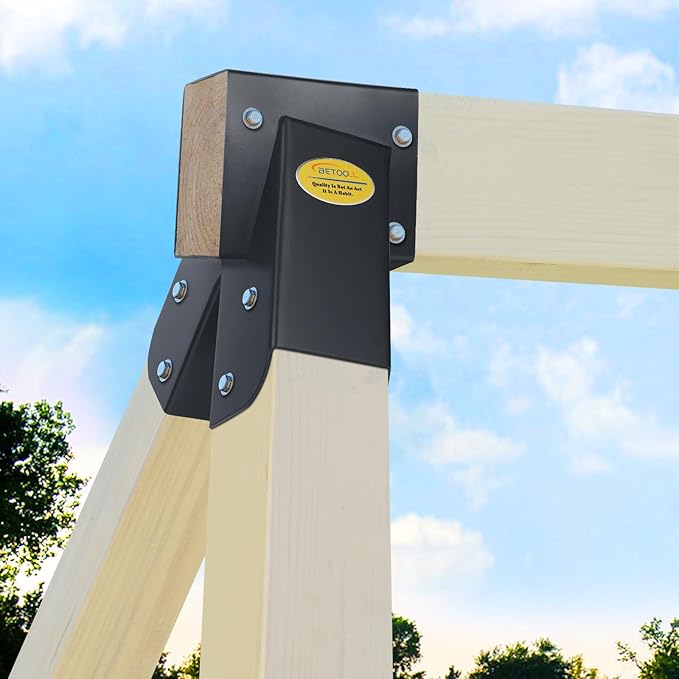 BETOOLL A-Frame 1pcs Bracket Swing Set Bracket for Heavy Duty Swing Set – Includes Mounting Hardware, Ideal for Indoor and Outdoor Playgrounds (1 Bracket-Black)