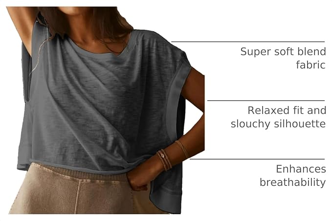 Kumufenc Women Short Sleeve Workout Shirts Open Back Tops Casual Yoga Y2k Athletic Gym Slouchy Crop Running Tees