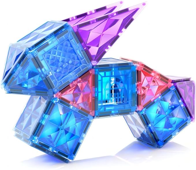 Diamond Magnetic Building Blocks - Princess Toys for 3-8 Year Old Girls & Boys - 3 4 5 6 Year Old Girl Birthday Xmas Present Preschool K12 Classroom Decor Classroom Must Haves School Supplies