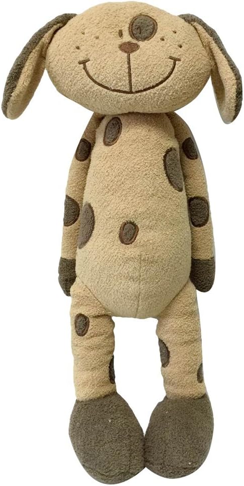Plush Sitting Brown Peppered Puppy Dog, 15"