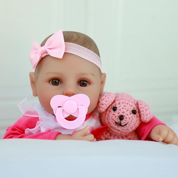 WOOROY Baby Dolls, 18-Inch Adorably Realistic Soft Body Baby Doll, Real Life Dolls with Accessory-Rich Set,Gifts for Aged 3+, Pretend Play, Cuddling, and Collection