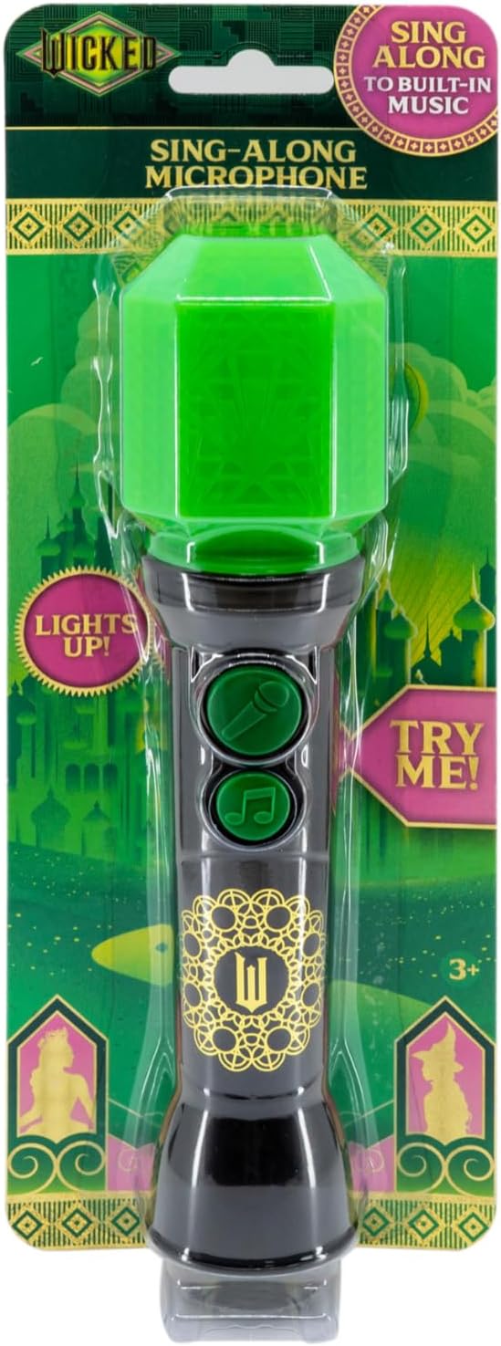 eKids Wicked Microphone Toy, Includes Built-in Music and Lights, Designed for Fans of Wicked Toys