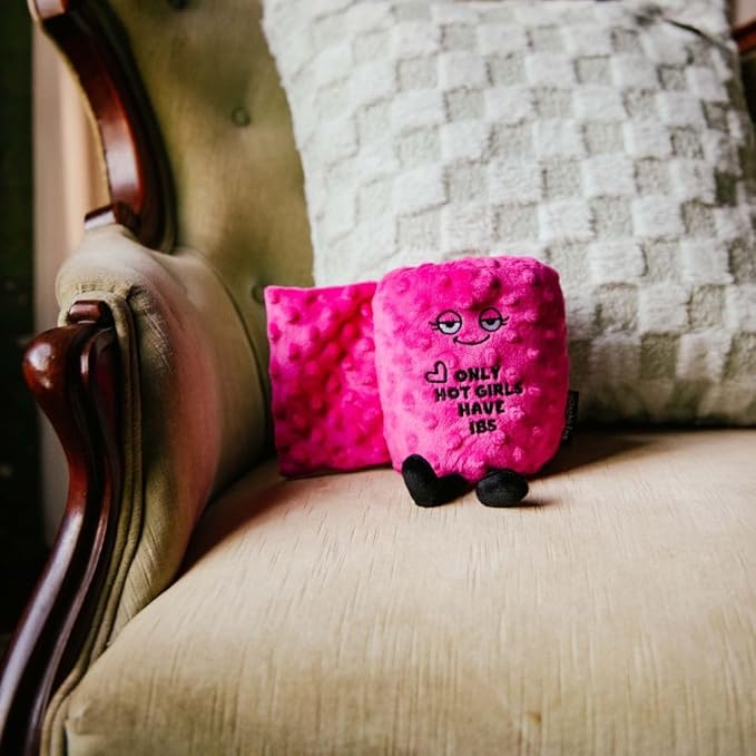 Toilet Roll Plushie - Only Hot Girls Have IBS Silly Toilet Paper Plush, Gift for Best Friend, Cute & Sassy Plush Toy for Gifting
