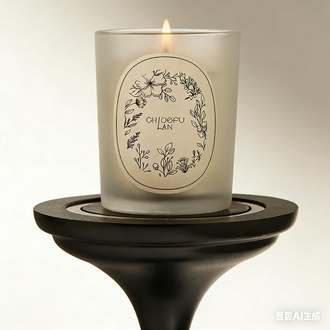 Scented Candle, Round Frosted Atmosphere, Suitable for Home 3-in-1 Set (White Tea Orchid/Cold Water/Earl Grey Tea with Cucumber)