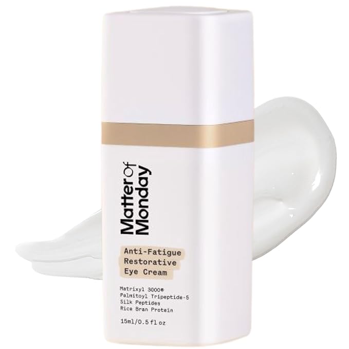 Firming Eye Cream - Anti-Fatigue Restorative for Dark Circles, Puffiness & Fine Lines| Hydrates, Smooths with Peptides & Caffeine, Sensitive Skin Friendly, 0.5 oz.