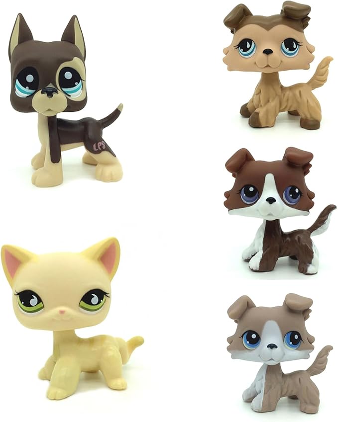 LPS pet Shop Animal Action Figures Dog Cat Kids Boys Girls Gift (4pcs Random)