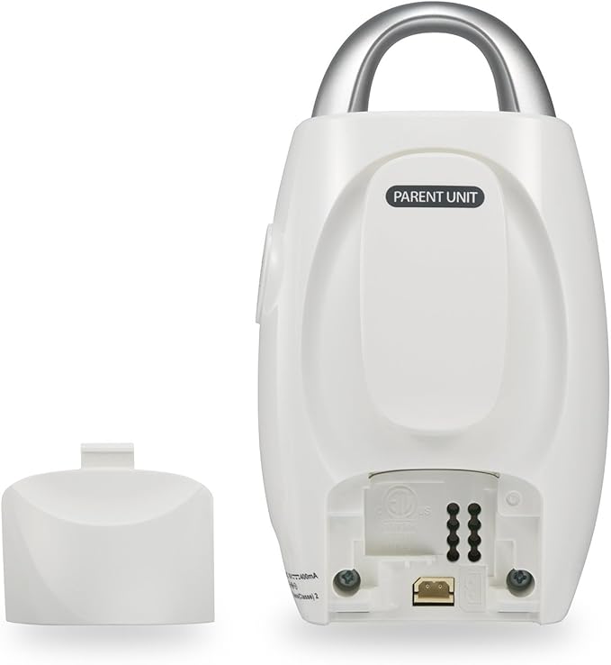 VTech Communications DM221 Audio Baby Monitor with up to 1,000 ft of Range, Vibrating Sound-Alert, Talk Back Intercom & Night Light Loop, White/Silver