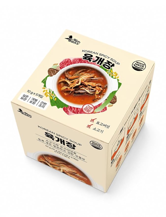Korean Frozen Dried Spicy Soup 10g × 5ea Easy cooking Individual packaging 한국 전통 국/육개장