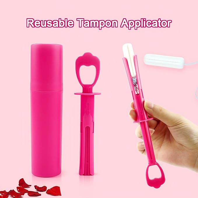 1 Menstrual Cup & Applicator Set - Softest Reusable Menstrual Cup - Inserts and Removes Like a Tampon - Made Easy - Every Woman Can Now Use Menstrual Discs