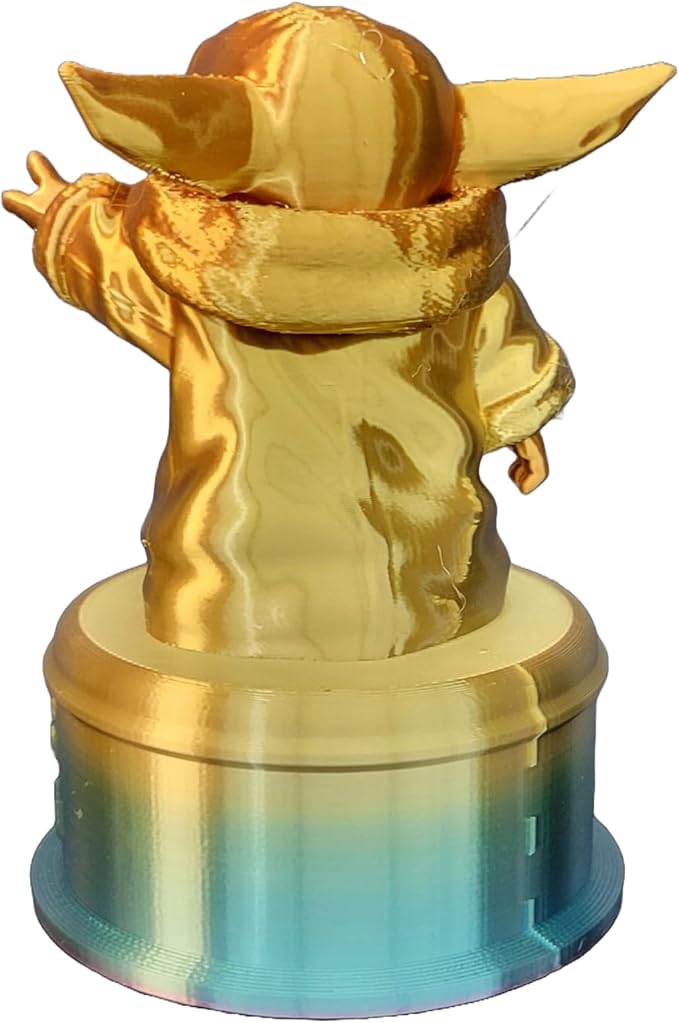 Znet3D Baby Yoda Grogu ‘May The 4TH Be with You’ Trophy - 4.5 Inch Multi-Color - Perfect Award or Gift (Multicolor)