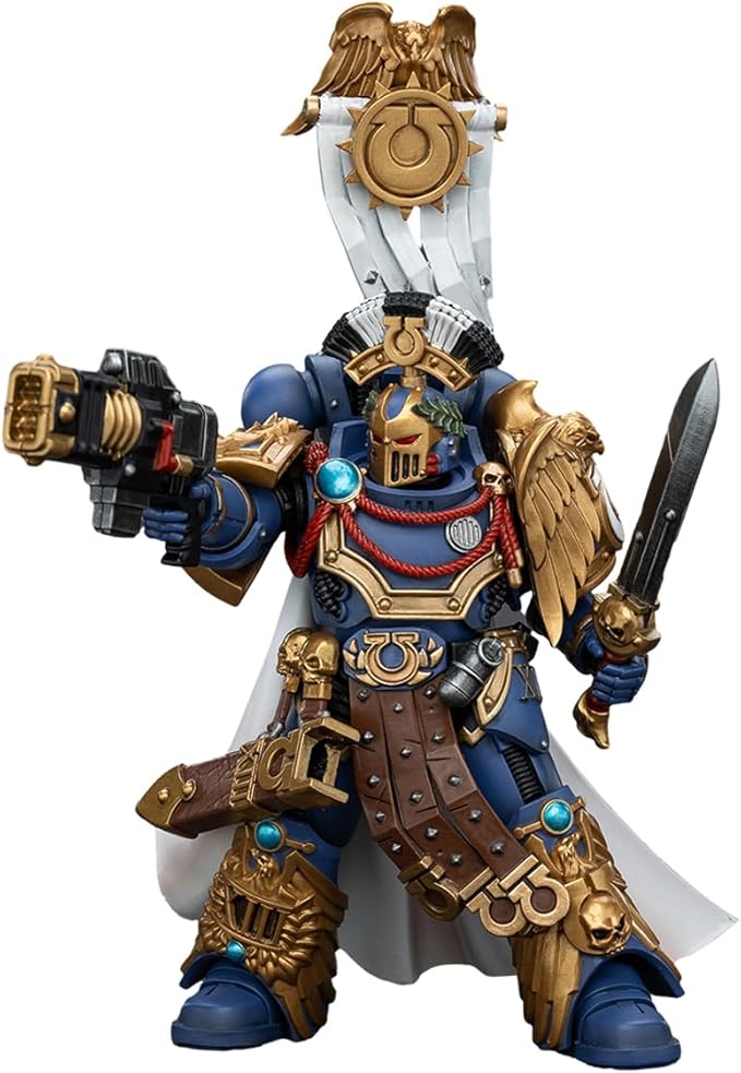 JOYTOY Warhammer The Horus Heresy 1/18 Action Figure Ultramarines Legion Praetor with Power Sword and Volkite Serpenta Collection Model Birthday Gift JT00126