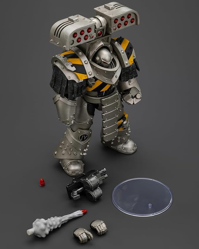 JoyToy 40K Genuine License 1:18 Action Figure, lron Warriors Tyrant Siege Terminator with Rocket Launcher, 5.35 in Collectible Action Figures