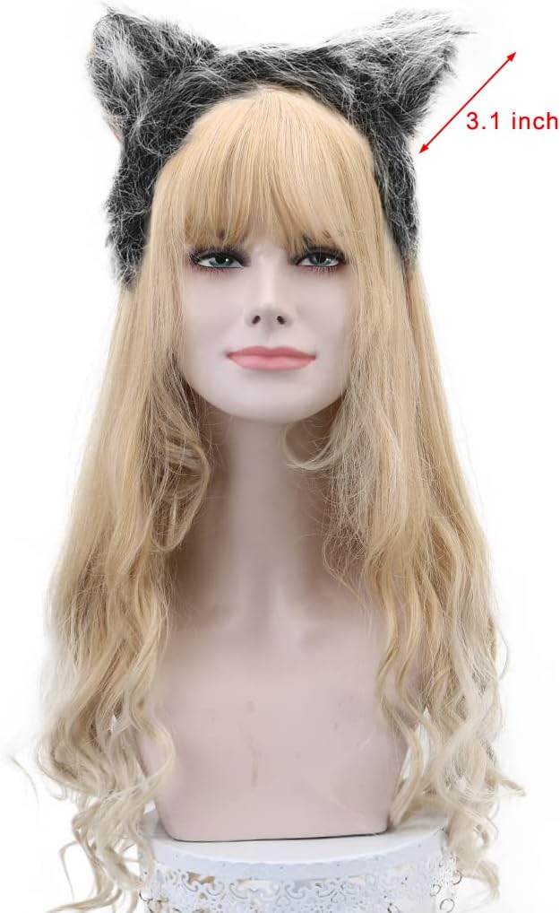 Plush Animal Ears and Horns Headband-Halloween Christmas Festival Theme Party Animal Cosplay Costume Headbands
