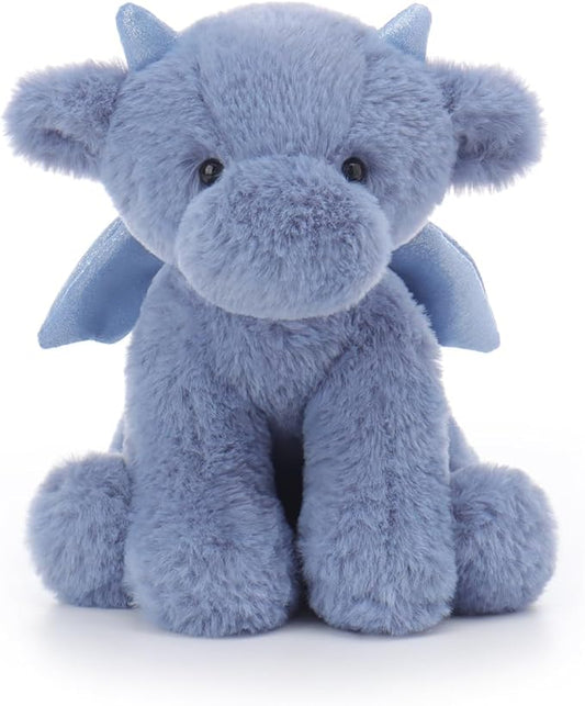 Apricot Lamb Dark Blue Dragon Stuffed Animals for Kids, Soft Cute Plush Toys for Baby Girl and Boy, 8 Inches