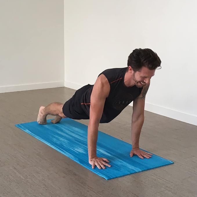 Hugger Mugger Nature Ultra Yoga Mat - Unique Variegated Design, Extra Cushion, Durable, Sticky and Grippy, Stable Non-Slip Surface, Lightweight