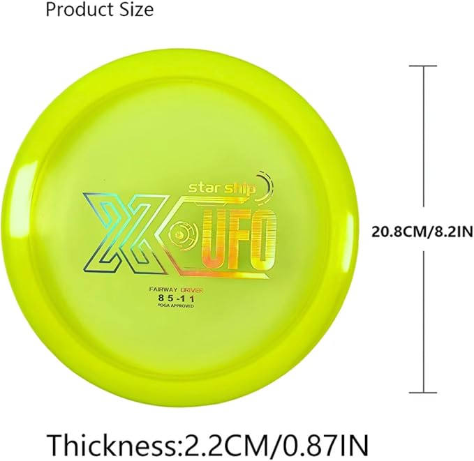 X-UFO Disc Golf Set - Disc Golf Starter Set, Includes 1 Putter, 1 Driver, and 1 midrange disc, Weighing 170-178 Grams. Suitable for Beginners and Professional disc Golf tournaments