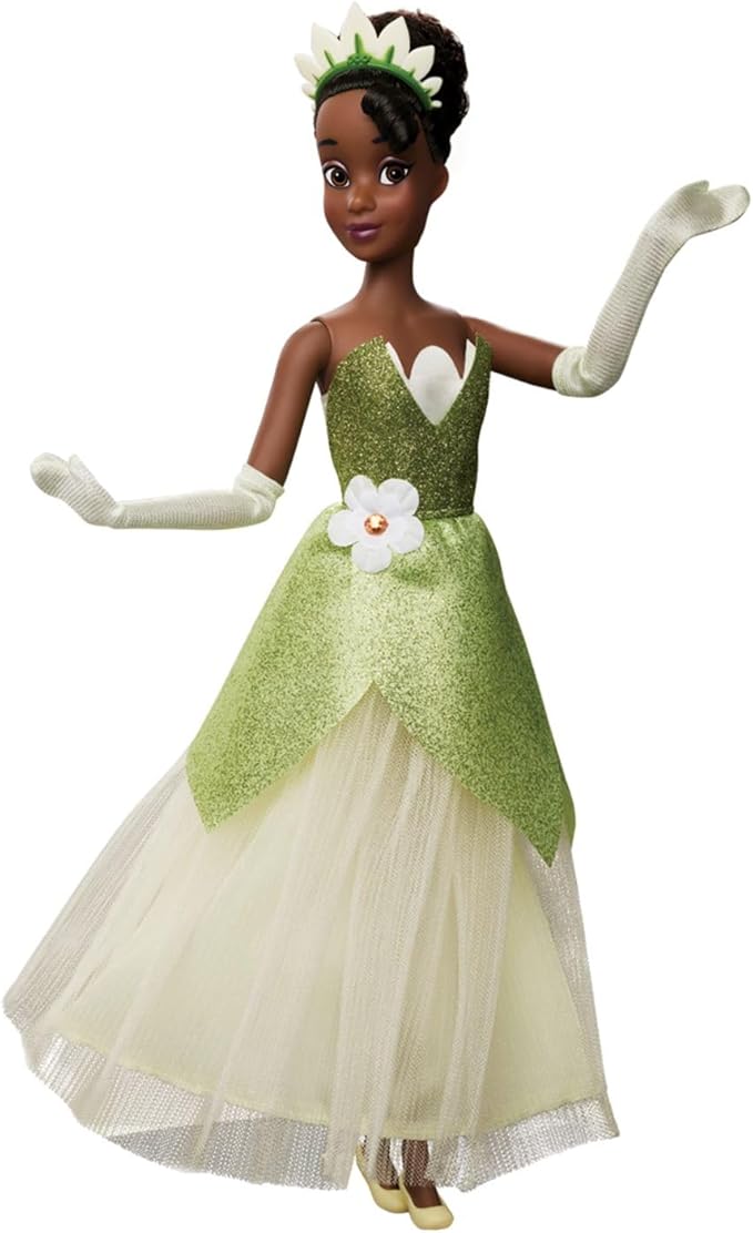 Disney Store Official Princess Story Doll - Tiana (11 Inches), Includes Coloring Book & Additional Dress, Classic Outfit, Toys for Girls