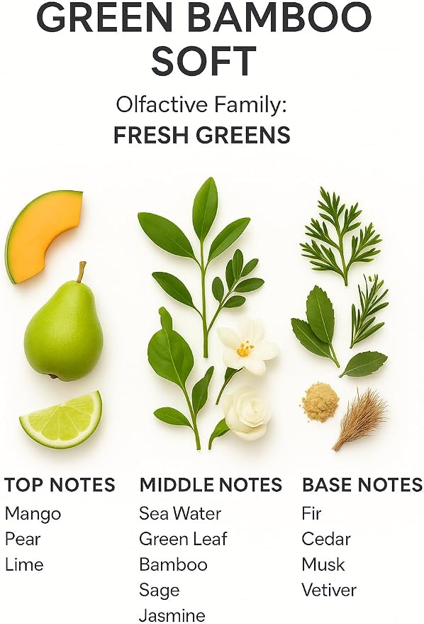 SevenAromas Green Bamboo Soft | 45ml 1.5oz Hotel Scent Diffuser Oil | Fresh Green | Bamboo, Jasmine & Cedar | Luxury Aromatherapy