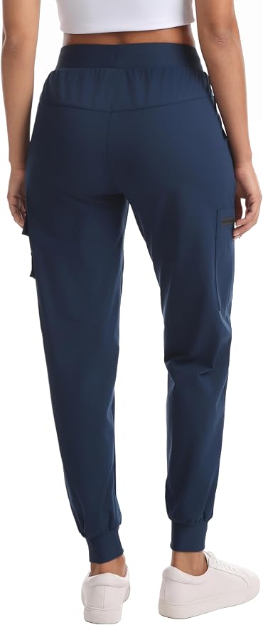 Rrosseyz Women's Hiking Pants with Pockets - Lightweight Water Resistant Joggers Cargo Pants for Casual Travel Golf Outdoor