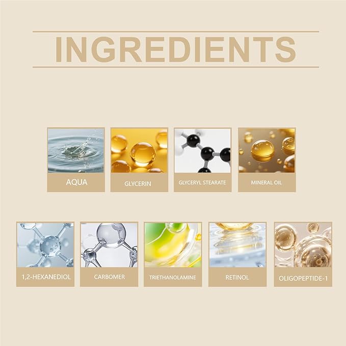 Hydration Eye Cream with Retinol and Peptide,Reduces Fine Lines and Wrinkles,Helps Improve Appearance Of Smoothness & Hydration