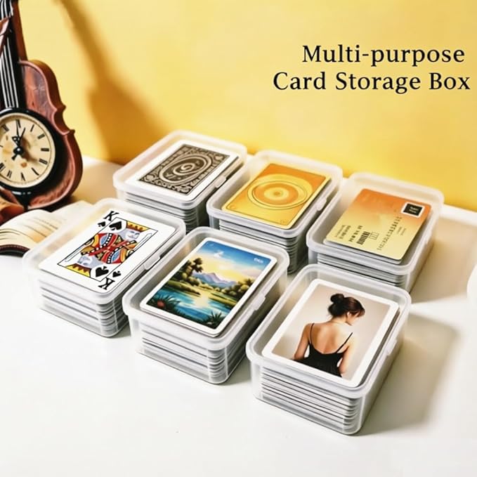 3PCS Card Case for UNO Card, Plastic Playing Card Case, Card Holder Box, Plastic Card Storage Box(NO Cards)