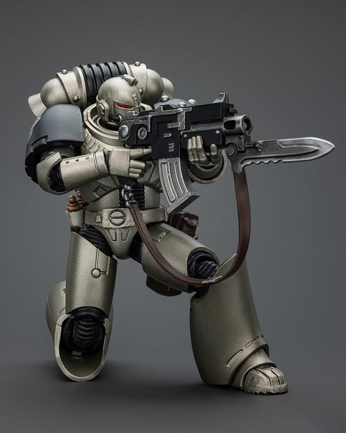 JoyToy Warhammer 40K 1:18 Action Figures, Iron Warriors MKVI Tactical Sergeant with Power Sword and Plasma Pistol, 4.96 in High