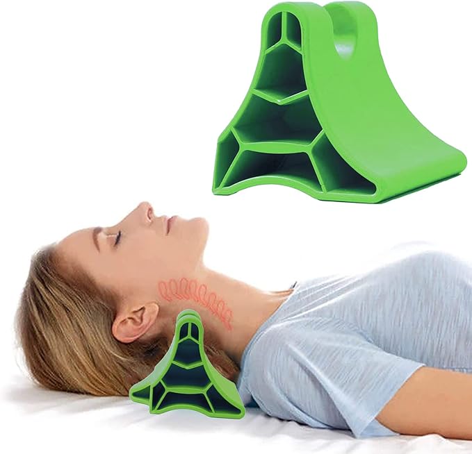 Occipital Release Tool, Portable Cervical Vertebra Suboccipital Release Device, Handheld Deep Muscle Trigger Acupressure Point Massager, Pain Relief for Headache Migraine Neck Shoulders Back (Green)