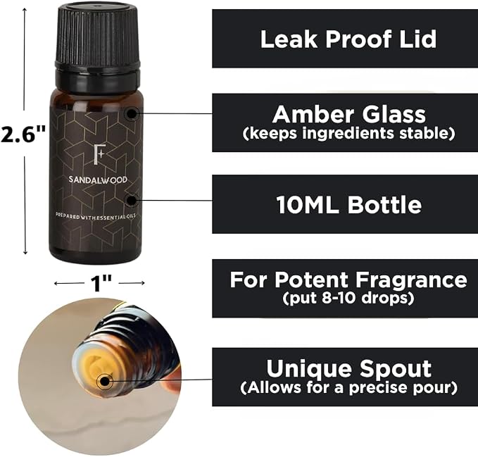 Folkulture Essential Oils Set for Men for Diffuser | Set of 6 Home Fragrance Oils | Oud, White Musk, Tobacco, Sandalwood & Leather Wood | Aromatherapy Gift Set for Men