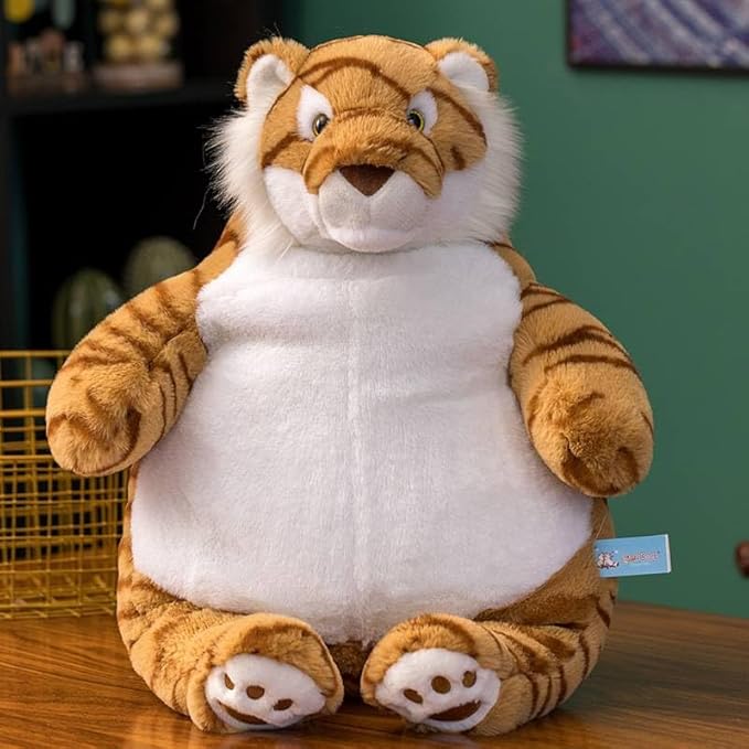 ARELUX Giant 22in Big Tiger Plush Large Stuffed Animal Hugging Pillow: Soft Jumbo Sleeping Body Warm Fluffy Pillow Adorable Chubby Plushie Toy Gifts for Boys Girls