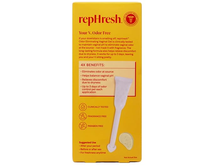 RepHresh Vaginal Gel, Odor Eliminating Gel, 4 ea (Pack of 2)