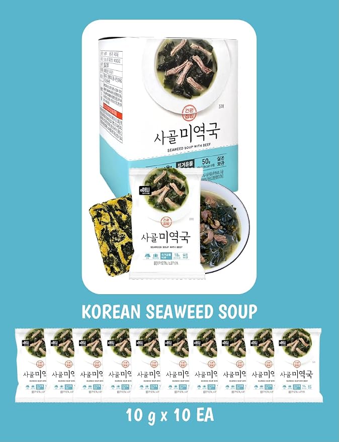 Korean Freeze-Dried Soup Seaweed Soup (10g X 5ea) 2Pack / Easy Cooking Individual Packaging Miyeokguk