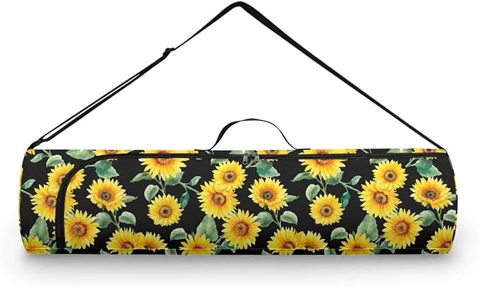 Yoga Mat Bag with Adjustable Shoulder Strap and Handle Zipper, 30in Wide x 6.3in Diameter for Yoga Mat Storage