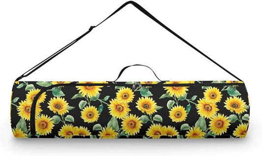 Yoga Mat Bag with Adjustable Shoulder Strap and Handle Zipper, 30in Wide x 6.3in Diameter for Yoga Mat Storage