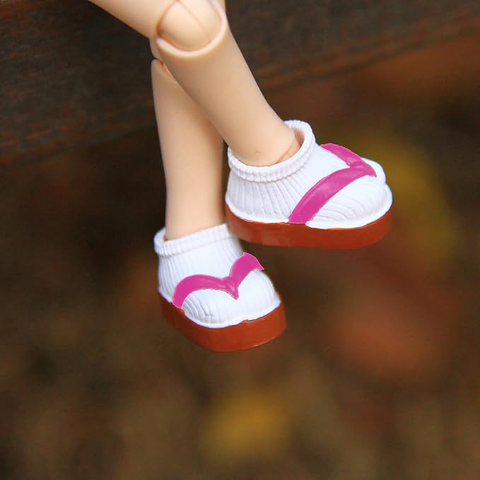 YMY Ob11 Doll Shoes Lovely 1/12 Scale BJD Shoes for Obitsu 11 Action Figure Body（3 Pairs）