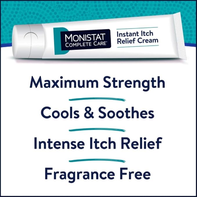 Monistat Instant Itch Relief Cream for Women, Maximum Strength Feminine Itch Care, 1 oz (Pack of 6)