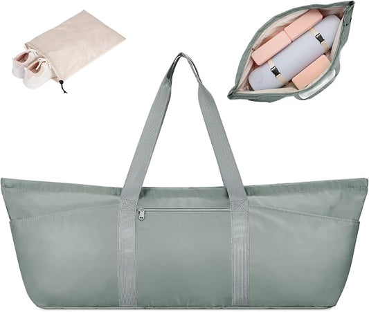 sportsnew Large Yoga Mat Bag with Shoes Compartment and Wet Pocket Ladies Pilates Gym Tote Bag with Yoga Mat Holder Strap for Women Men Workout Carrier Stuff Accessories