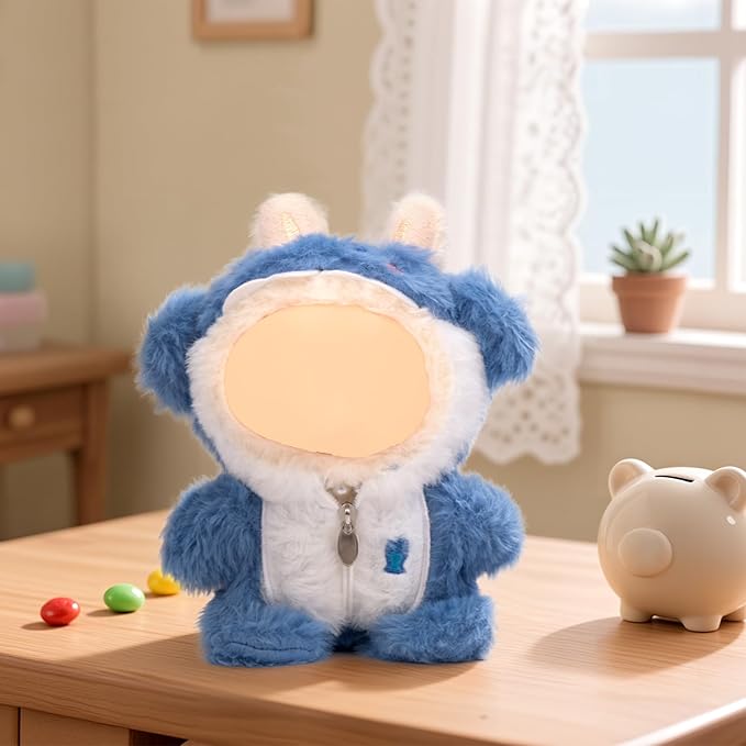 17cm Doll Clothes Outfit Set,Dolls Keychain Accessories Clothing Set ,Blue Shark Clothes,Handmade Faking Animal Style Outfit Jumpsuit(NO Doll)
