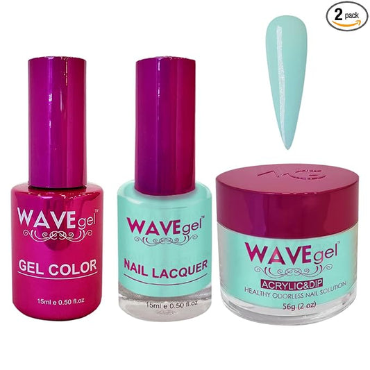 WAVEGEL Soak-Off Gel, Nail Lacquer & Acrylic/Dip Powder Matching Set - Princess Collection - #61 Adorable