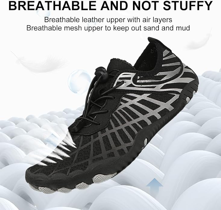 ELETON Barefoot Shoes Women Men Footwear, Wide Toe Box Hiking Zero Drop Non-Slip Quick-Dry River Boat Pool Beach Water Shoes, Lightweight Swimming Running Walking Sneakers Unisex