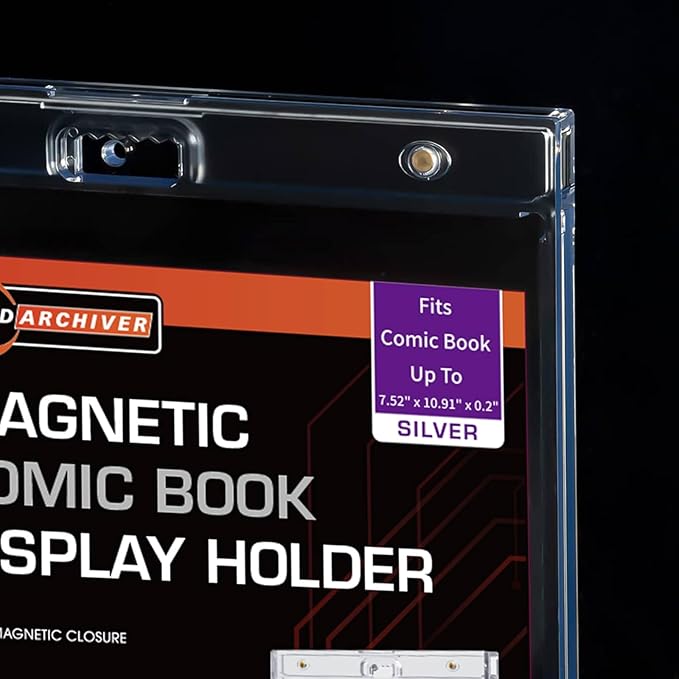 Crystal Clear One Touch-values 2ct Magnet-cases Silver Display-System, UV-protected Premium MINT-comic Slab Protectors for Wall-mounting, Paper 11x14