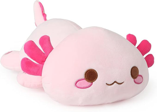 Onsoyours Cute Axolotl Plush, Soft Stuffed Animal Salamander Plush Pillow, Kawaii Plush Toy for Kids (Pink Axolotl A, 13")